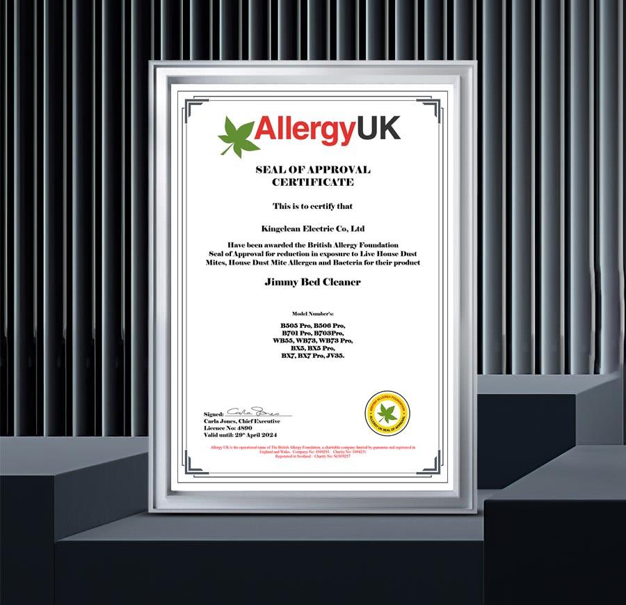 JIMMY-BX7-allergy-UK-certificate